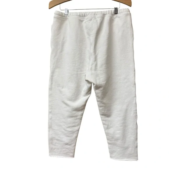 Frank & Eileen Sweatpants Cropped Pants Womens M White Tee Lab  Terry Cloth - Picture 2 of 13